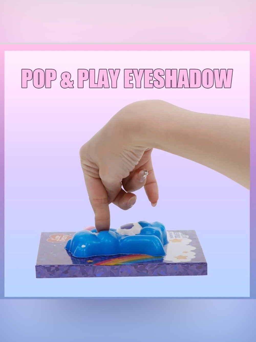 Care Bears Grumpy Bear Rainbow Eyeshadow Palette with Mirror and Brush - Picture 3 of 6